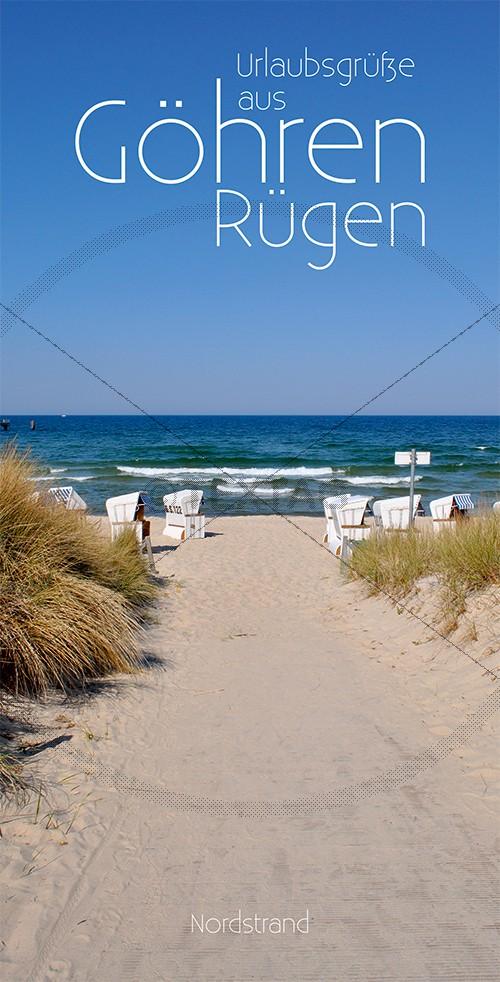 Ansichtskarte Strandkörbe am Nordstrand in Göhren auf Rügen inkl. Druck & Lieferung frei Haus in DE