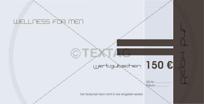 Geschenkgutschein "Wellness for Men" Wertgutschein 150 €