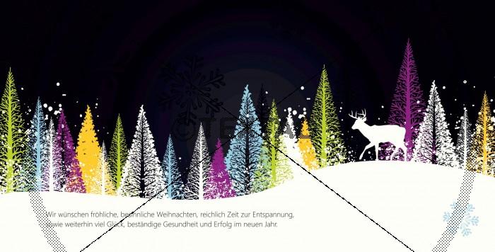 abstrakte Weihnachtskarte mit Spruch inkl. Druck ab 25 Stk. (63)