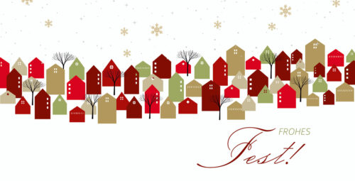 geschäftliche Weihnachtskarte "Frohes Fest" mit Spruch (72)