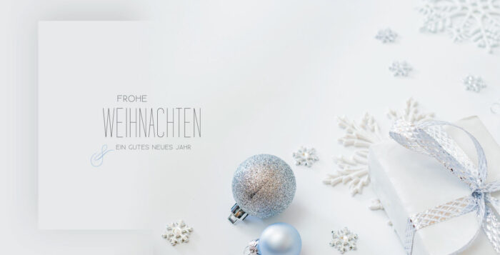 luxuriöse Weihnachtskarte für Kunden in Silber mit Spruch (87)