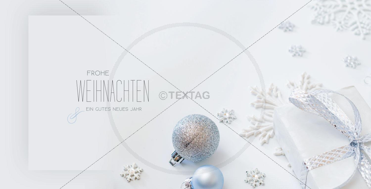 luxuriöse Weihnachtskarte für Kunden in Silber mit Spruch (87)